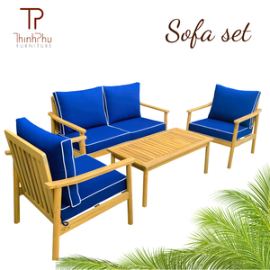 THINH PHU FURNITURE TP6123 Modern AVANI Sofa <b>Set</b>(4pcs), with 10cm seat and pressured back pillows - Product Image 3