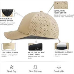 Breathable Mesh Baseball Cap Solid Colour 6-Panel Fitted Unisex Outdoor <b>Summer</b> <b>Hat</b> Customizable Size - Product Image 4