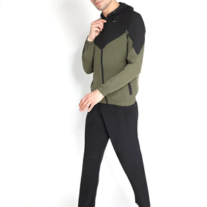 Lightweight low MOQ Men Breathable Fleece Hoodie Sweatpants 2-Piece Set <b>Polyester</b>/Cotton Plus Size Custom Logo <b>Jogger</b> Tracksuit - Product Image 4