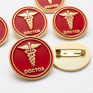 Promotional Bulk Hospital Souvenir Custom Medical Symbol Metal Doctor Lapel <b>Pins</b> - Product Image 4