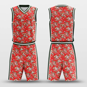 Maillots de basketball personnalisés sublimés sans manches col en V noir et rouge avec nom d'équipe, 100 % évacuation de l'humidité, unisexe, pour adultes, vêtements de sport - Product Image 6