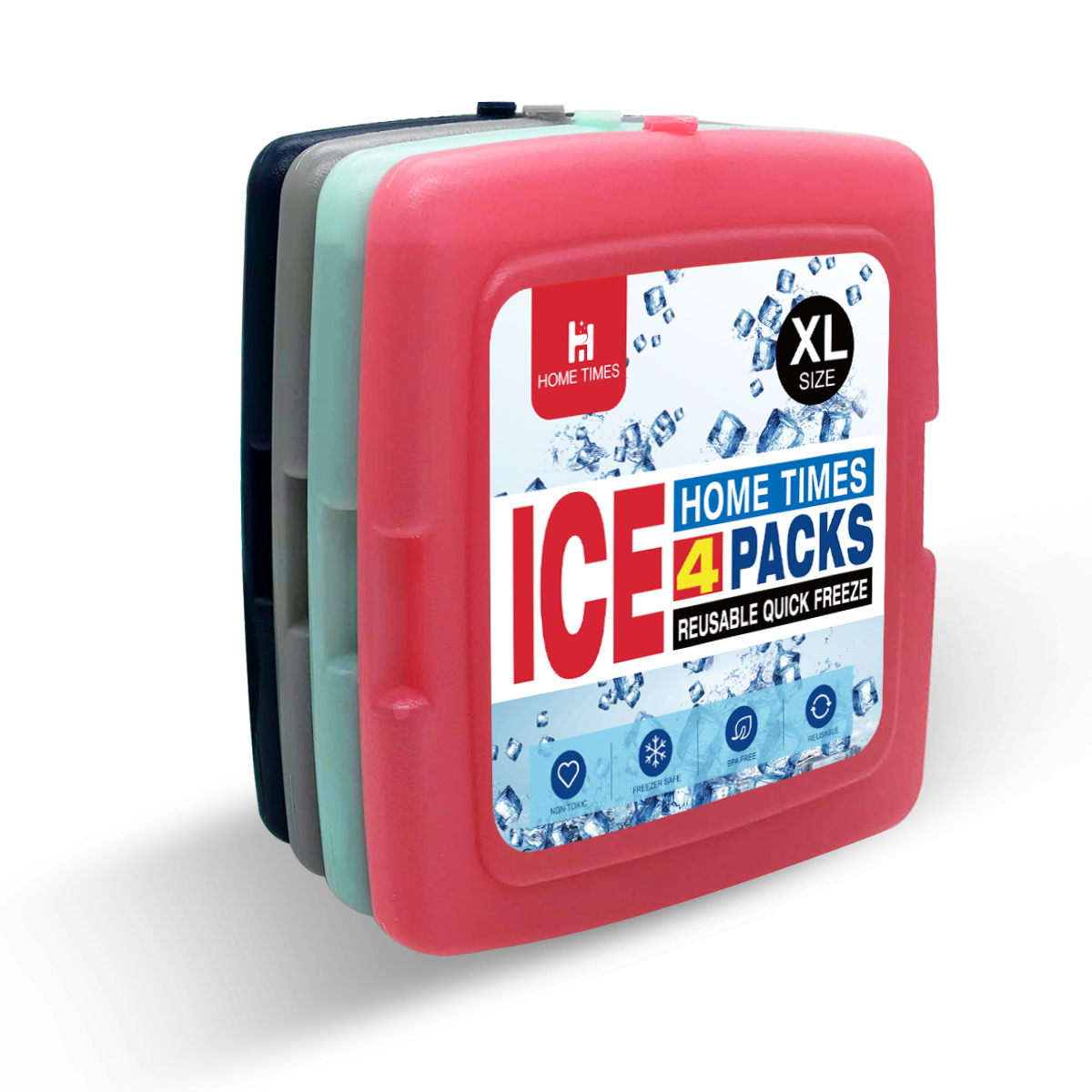 Cool Coolers by HomeTimes Pack Slim Ice Packs Quick Freeze Space