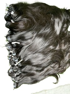 Paquete de cabello humano Remy de 26 pulgadas, liso, virgen, indio, negro natural y marrón natural, de una sola capa. - Product Image 4