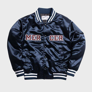 OEM Custom Made Men Satin <b>Jackets</b> Long Sleeve Zipper Closure Stand Collar Canvas Fabric Winter Casual Wear Wholesale Waterproof - Product Image 5