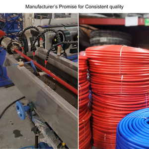 Tuyau de gaz de soudage et de découpe oxygène-acétylène GPL rouge et bleu, 15 bars, 100 m, revêtement extérieur en caoutchouc nitrile, Indoflex, renforcé en polyester - Product Image 6