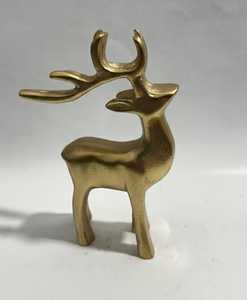 Golden Brass Deer Figurine Handmade Modern Animal Sculpture Tabletop Decor Christmas <b>Ornament</b> Living Room Decoration - Product Image 1