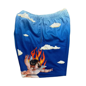 Shorts de sport en maille pour hommes, exportation premium, légers, respirants, bas de tenue athlétique, taille élastique, personnalisation de la marque, plusieurs options - Product Image 4