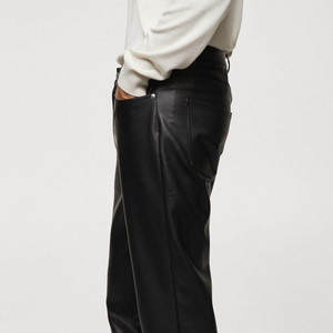 Pantalon en cuir droit pour homme, personnalisé, vente en gros, hiver, écologique, respirant, séchage rapide, léger, tendance - Product Image 3