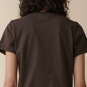 Diseño de Logotipos a Precios Económicos para Compradores al por Mayor, Servicio OEM de Color Sólido, Camiseta de Cuello Redondo para Mujer con Diseño Personalizable - Product Image 5