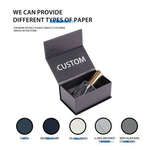 Custom EcoRev <b>Magnetic</b> Flip Top Rigid Cardboard Perfume Packaging <b>Box</b> with Luxury Matte Lamination Gold Foil Logo UV Coating - Product Image 4
