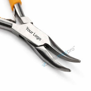 Alicates de Joyería con Punta Curva y Punta Redonda, Hechos de Acero Inoxidable de Alta Calidad, Ligeros, con Agarre Cómodo, Profesionales para Engastar Joyas - Product Image 3