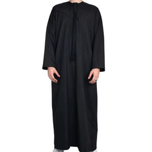 Thobe Abaya pour homme pour la prière du Ramadan et de l'Aïd, longueur au sol, en coton respirant et léger, pour soirée et fête, Dishdasha - Product Image 1