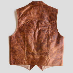 Chaleco de Cuero para Hombre, Estilo Occidental, Cuello en V, 100% Cuero, Calidad Premium, Nuevo Estilo, Venta al Por Mayor - Product Image 6