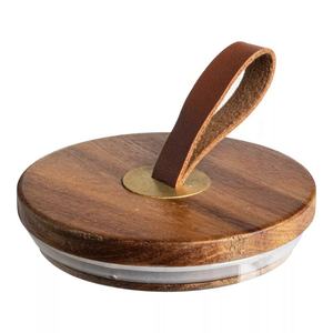 Tapas de Bambú Ecológicas Personalizadas con Logotipo, Tapas Clásicas para Frascos, Tapas Reutilizables con Anillo de Sellado, Tapas de Madera de Pino - Product Image 1
