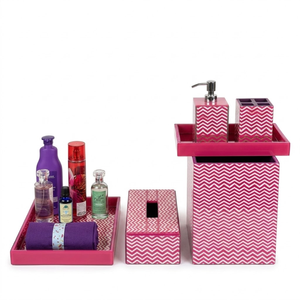 Luxury Bathroom Accessories Set Clear Glass Thick Durable Soap Dispenser <b>Toothbrush</b> <b>Holder</b> Tumbler Soap Dish Modern Washroom - Product Image 1