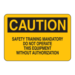 Señal de Advertencia de Seguridad, Entrenamiento Obligatorio, para Equipos Industriales y de Laboratorio, Señal de Suelo de PVC de Brady - Product Image 2