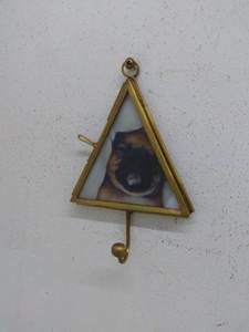 Artisan <b>Design</b> Triangle Brass/Glass Photo <b>Frame</b> with Hook Durable <b>Wall</b> Decor for Home-Model PF1013 - Product Image 3