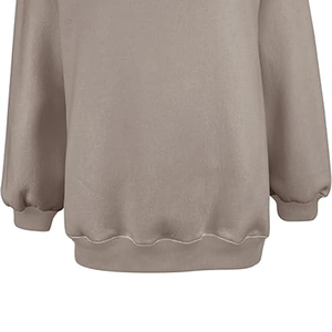 Sweat-shirt en molleton épais de haute qualité à col montant pour l'hiver, en polyester et coton, avec logo personnalisé, vierge, en coton tricoté et fibre de bambou, coupe ajustée - Product Image 4