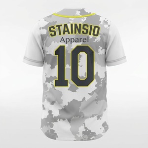 Maillot de baseball OEM personnalisé à col en V et manches courtes pour hommes et femmes, imprimé numériquement, grandes tailles, vente en gros - Product Image 5