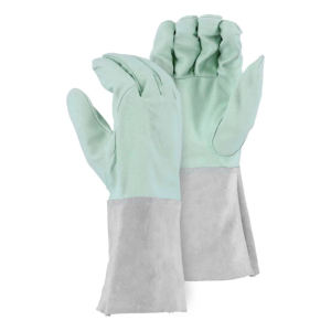 Guantes de Soldadura TIG de Cuero Granulado, Guantes de Seguridad Industriales para Bomberos, Protección para las Manos, Resistentes a la Abrasión, Guantes para Barbacoa - Product Image 4