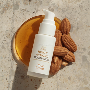 Crème hydratante à l'amande et au miel avec vitamine E et beurre de karité, hydratation intense, soin nourrissant pour la peau, lotion pour le visage et le corps, OEM - Product Image 1
