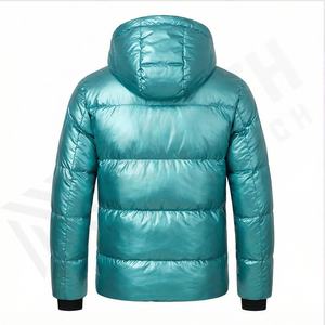 Venta al por mayor de alta calidad impermeable de los hombres Puffer chaqueta con capucha rompevientos al aire libre acolchado de burbuja de invierno pato abajo - Product Image 3