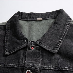 Best Quality <b>Men's</b> <b>Jeans</b> <b>Jacket</b> <b>Black</b> Color Cotton Made Front Pocket Street Wear Full Sleeve <b>Jeans</b> <b>Jackets</b> For Adult <b>Men's</b> - Product Image 2