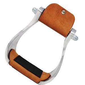 Estribos Premium para Caballos Western - Aluminio Ligero con Cubierta de Cuero para una Montada Cómoda - Product Image 2
