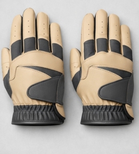 Gants de frappe en cuir beige avec paume rembourrée et fermeture à enfiler pour l'entraînement, unisexes adultes, confort et sécurité assurés - Product Image 4