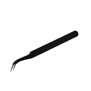 Professional Black Tweezers Set Stainless Steel Pointed Tip <b>Precision</b> Eyebrow Eyelash <b>Tool</b> Manufacture In Pakistan - Product Image 2