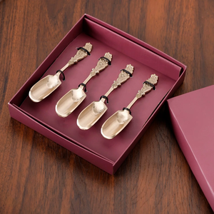 Brass Cutlery <b>Spoon</b> Flatware Sets Restaurants Partyware Dinner <b>Table</b> Decor 4 Pieces gifts Packing Box Best Price - Product Image 5