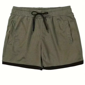 Pantalones cortos de malla estampados de verano con logotipo personalizado de alta calidad para hombre, ropa deportiva de poliéster para natación, playa, gimnasio y entrenamiento. - Product Image 1