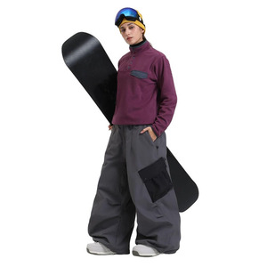 Pantalones de esquí y snowboard personalizados, holgados, impermeables, cortavientos, tallas grandes, ecológicos, que absorben la humedad, para exteriores, al por mayor - Product Image 1