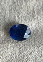 Zafiro azul natural suelto de 1.20 quilates, zafiro azul ovalado de las minas de Ceilán, zafiro azul de Sri Lanka.