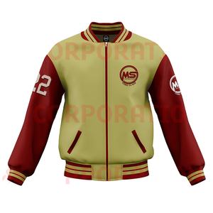 Chaquetas universitarias hechas a medida, chaquetas Letterman, chaqueta universitaria de béisbol, precio de fabricación de Pakistán con cuero genuino - Product Image 1