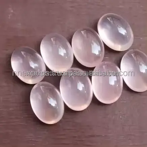 Cabujón ovalado de cuarzo rosa natural de 8x10 mm, piedra preciosa suelta de cuarzo de alta calidad, piedras semipreciosas al precio más bajo. - Product Image 2
