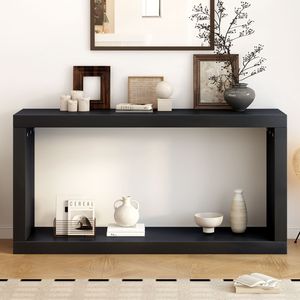 Table console carrée moderne et minimaliste U_STYLE, facile à assembler, pour entrée, couloir, salon, design tendance - Product Image 1