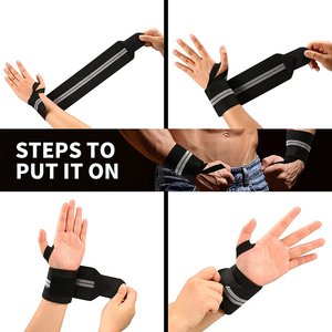 Wholesale High Quality Neoprene Breathable Weightlifting Wrist <b>Wraps</b> Training Bodybuilding Heavy Duty OEM ODM Customized - Product Image 2