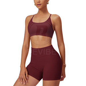 Conjunto de Shorts de Yoga para Mujer, Estilo Moderno, Corte Ajustado, Transpirable, Largo hasta la Rodilla, 2 Piezas - Product Image 5