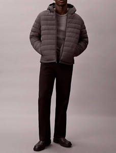 Veste matelassée légère pour homme en nylon Ripstop gris foncé, personnalisable, best-seller, pour l'extérieur - Product Image 4