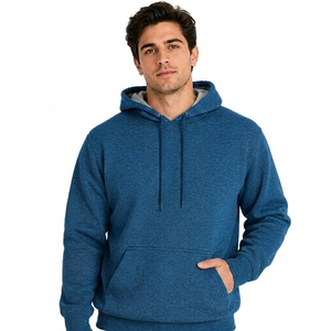 เสื้อฮู้ดดี้ฮิปฮอปเรียบหรูสำหรับผู้ชาย สีพื้นหลากหลาย ผ้าฝ้าย 100% สตรีทแวร์ ทรงโอเวอร์ไซส์ ผ้าฝ้ายหนานุ่ม คุณภาพดี - Product Image 1