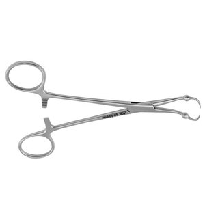 Pinzas de acero Roeder para huesos pequeños con pinza perforadora, utilizadas para sujetar toallas, paños quirúrgicos y tejidos. - Product Image 2
