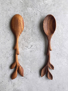 <b>Decorative</b> Wooden Spoons with Artisan Craftsmanship Perfect for Vintage <b>Kitchens</b> and Rustic Table Arrangements - Product Image 4