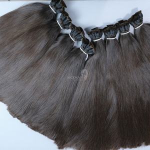 Extensions de cheveux humains Remy de qualité supérieure, en vrac, tissage double machine, styles multiples, usine vietnamienne, super double cheveux - Product Image 4