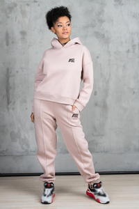 Conjunto de Sudadera con Capucha y Pantalones Deportivos de Forro Polar para Mujer, Sudadera Holgada Informal de Invierno, Chándal de Algodón - Product Image 2