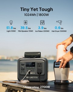 Nueva Estación de Energía Portátil BLUETTI Elite 100 V2 de 1024 Wh con Panel Solar de 200 W, 230 V, Material Plástico, Protección Contra Cortocircuitos - Product Image 4