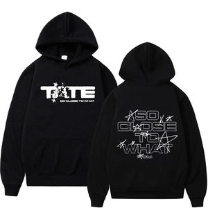 Sudaderas con Capucha de Manga Larga para Hombre y Mujer, Sudaderas con Capucha de Felpa Vintage de Tate McRae So Close To What Album, Estilo Oversize - Product Image 1