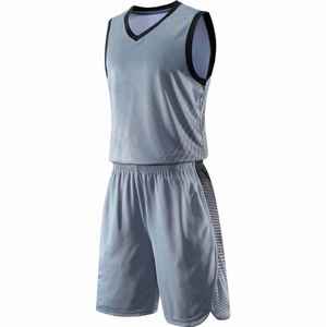 Uniforme de basket-ball unisexe sans manches à col en V, respirant, à séchage rapide, imprimé, 100% polyester, vêtements de sport - Product Image 1