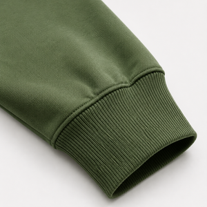 Sudadera Unisex Verde Oscuro, Color Sólido, Algodón French Terry, Diseño Casual, Bolsillo Frontal, Transpirable, Ecológica, Otoño, Invierno, Primavera - Product Image 3