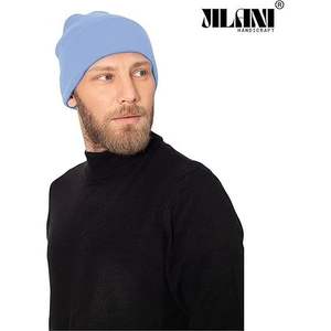 Dark <b>Blue</b> <b>Beanies</b> Knitted Hat for Men - Product Image 4